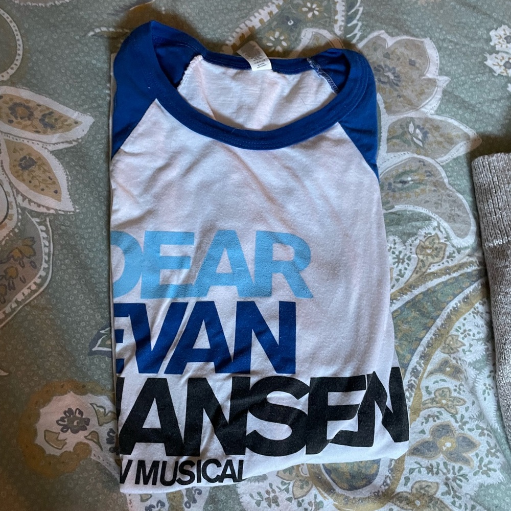 Dear Evan Hansen Broadway Blue and White T-Shirt